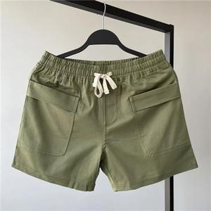 Pantalones cortos informales de verano para correr, gimnasio, Fitness, cómodos, negros, informales, con cordón en la cintura y bolsillos sólidos, teñidos lisos - Product Image 6