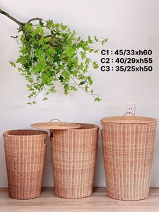 งานฝีมือหวายคุณภาพสูง-งานฝีมือหวายไม้ไผ่-ตะกร้าหวายสำหรับเป็นของขวัญของตกแต่งที่เก็บ - Product Image 3