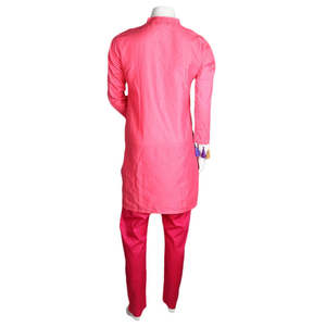 Traje de Algodón de 2 Piezas Bordado para Mujer - Rosa - Product Image 2
