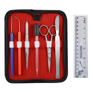 Kit de instrumentos quirúrgicos básicos profesionales Pinzas de acero inoxidable de 13 piezas Tijeras Portaagujas Manual Estándar-MOL - Product Image 4