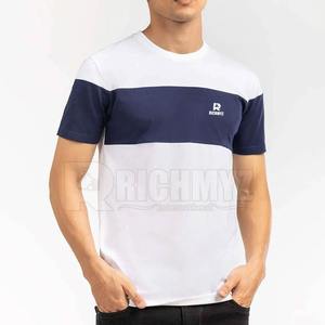 Customized 100% Cotton <b>White</b> & Blue Men <b>T</b>-<b>Shirt</b> Short Sleeve Casual Fashion Wear Tee For Sale US Regular Fit Custom <b>T</b>-<b>Shirts</b> Men - Product Image 2