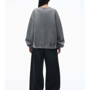 Sweats à col rond formels pour femmes tissu tricoté coton polaire haute qualité Logo personnalisé conception automne hiver avant - Product Image 4