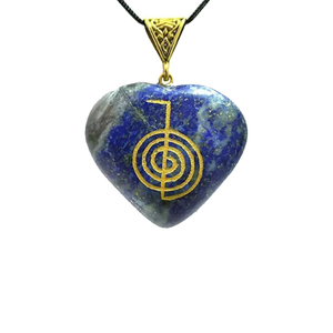 จี้หิน ลาพิส ลาซูลี หัวใจ โช คู เรย์ จี้คริสตัล สร้อยคอ หินธรรมชาติ เสน่ห์บําบัด สร้อยคออาเกต อัญมณี emf - Product Image 6