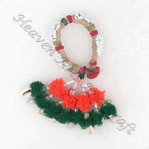 Banjara con cuentas de perlas multicolores de algodón Real, brazalete con borlas, pulsera/Pulseras, Pulseras antiguas gitanas, BANJARA auténtica - Product Image 1