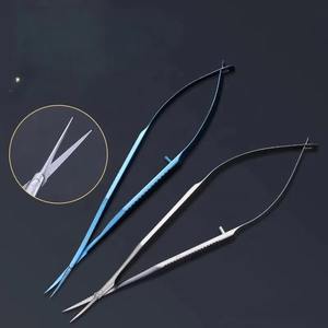 Tijeras de Capsulotomía Oftálmica de Acero Inoxidable Clase I con Certificación CE, Instrumento Médico de Precisión con Punta Angulada - Product Image 6