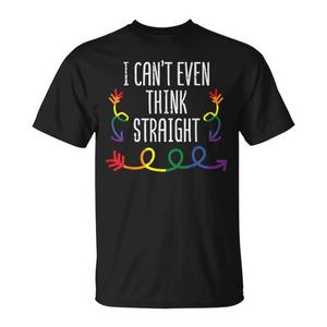 T-shirt da donna Gay Pride con scritta “Non posso nemmeno pensare in modo normale”, articolo promozionale per aliati LGBTQ - Product Image 1