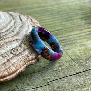 Acrylic Finger Jewelry Transparent <b>Resin</b> C Shape Rings Colorful Acetate Ring for Women Party - Product Image 1