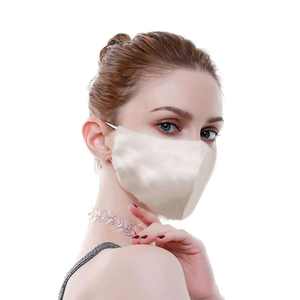Masques faciaux confortables couleur unie personnalisé nouvelle mode imprimé doux 100% satin soie unisexe respirant visage bouche masquage - Product Image 3