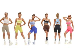 <b>Hot</b> Sale Seamless <b>Legging</b> Yoga Pants High Waist Biker Yoga Shorts - Product Image 6