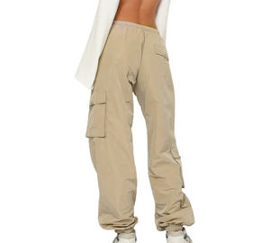 Women High Waist Multi Utility Pockets <b>Straight</b> <b>Leg</b> <b>Cargo</b> Pants Style Stacked <b>Trousers</b> Plus Size Pants - Product Image 2
