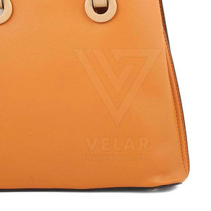 OEM Service Wholesale Eco Friendly Durable Fashion Leather Handbag with Zipper Closure Two Handles Solid Color New Design - Product Image 5