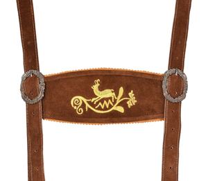 Elegante Bavarian Lederhosen, Kniebund Hosen, Men ledersosen trachten Lederhosen pantalones de cuero con tirantes (Bavarian Garments - Product Image 4