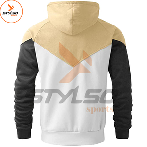 Automne hiver hommes haute qualité 100% coton polaire pull européen américain pull à capuche Micro Logo imprimé Patchwork XS taille - Product Image 6