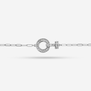 92.5 <b>Silver</b> Tennis <b>Bracelet</b> with Rhodium Plating <b>Charm</b> <b>Bracelets</b> Bangles Key Shape Ethnically Styled Diamond Zircon for Gift - Product Image 4