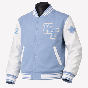 Chaqueta Varsity Premium para Hombre, Chaqueta Satinada Personalizada con Parche de Letras de Chenille, Chaqueta Letterman Bicolor - Product Image 6