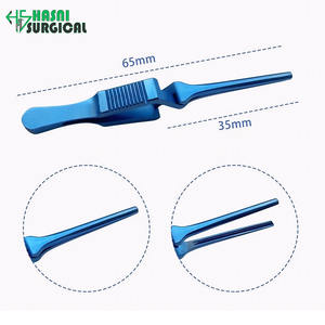 Clip de fixation vasculaire artérielle chirurgical Hasni, angle 6,5 cm, pointe atraumatique, acier inoxydable, manuel, certifié CE, ophtalmique - Product Image 3