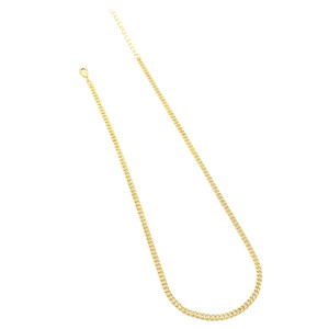 Cadena de Latón Tipo Curb de 20 Pulgadas con Extensión y Cierre de Langosta, Chapada en Oro de 18K, Estilo Hip Hop, Unisex, Venta al por Mayor, para Fabricación DIY - Product Image 4