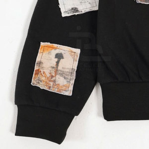 Streetwear Sweat à capuche patchwork d'hiver pour homme avec fermeture à glissière Logo et design personnalisés 100% coton respirant à séchage rapide - Product Image 5