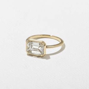 Anillo de compromiso de mujer de moissanita de 2 quilates chapado en oro de alta calidad redondo brillante VVS2 MOQ 1 de moda - Product Image 6