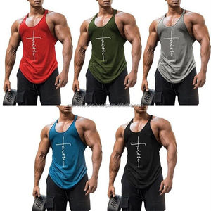 Wholesales Custom Men Sports Tank Tops Gym Workout Lightweight Blank Breathable <b>Bodybuilding</b> Sleeveless T Shirt Stringer <b>Vest</b> - Product Image 5