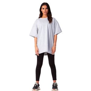 "Camiseta de Jersey fino informal para mujer con bordado y logotipo personalizado Camiseta de moda de talla grande Cómoda de alta calidad MOQ bajo" - Product Image 4