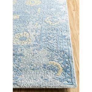 Alfombra Viscaya Azul de Lana y Seda Anudada a Mano JPL-06 con Patrón de Medallón, 9x12 Pulgadas, 10mm de Grosor, para Decoración de Sala de Estar - Product Image 4