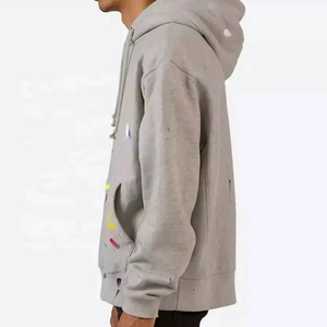 Sweat-shirts et sweats à capuche pour hommes grande taille, délavés à l'acide, délavés au soleil, délavés, à épaules tombantes, unis, en provenance du Pakistan, 100% coton - Product Image 4