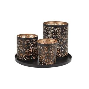 Portavelas votivo de metal de gran venta con detalles intrincados para amantes del arte y coleccionistas de piezas de decoración Vintage para el hogar - Product Image 5