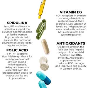Complément Alimentaire Spiruline Fertilité pour ELLE 60 Capsules OEM Marque Privée RedMoringa Fabriqué en Italie Produit de Soin Yoni - Product Image 3
