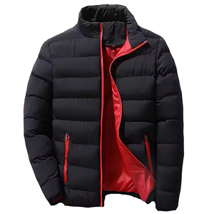 Doudoune pour homme avec logo personnalisé pour l'hiver Veste à bulles en tissu léger avec grandes poches avant Poches latérales Fermeture à glissière - Product Image 4
