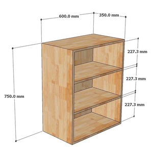 Módulo de Gabinete de Cocina de 3 Niveles y Sistema Abierto de 60 cm TBT015 - Solución de Almacenamiento sin Esfuerzo - Product Image 3