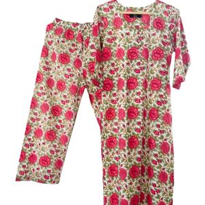 Kurta สวนกุหลาบคุณภาพสูงชุดแฟชั่นอินเดียสไตล์อินเดียชุดเด็กผู้หญิงพร้อมกางเกงจากผู้ผลิต - Product Image 1