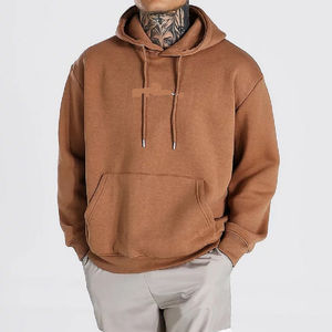 Vente chaude grande taille hommes à capuche 100% coton respirant polaire sweat avec logo privé imprimer vêtements d'hiver - Product Image 3