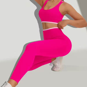 Nouveauté Ensemble de yoga pour femmes, 2 pièces à taille élastique, qualité supérieure, design personnalisable - Product Image 6