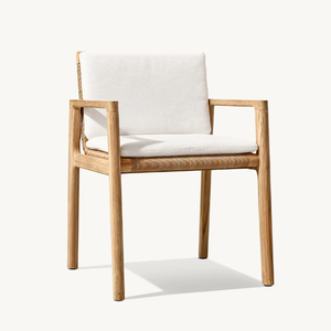 Chaise en teck écologique à prix avantageux, style moderne avec accoudoirs en rotin pour une personne, utilisation en extérieur - Product Image 3