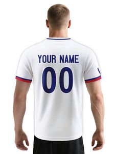 Camiseta de Fútbol Personalizada para Hombre y Mujer, Camiseta Blanca de Equipo de Fútbol con Nombre Personalizado, Número Impreso - Product Image 4