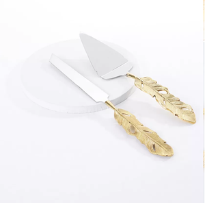 Ensemble de couteau à gâteau et de serveur en laiton moderne conçu pour des fêtes et des événements élégants et élégants au prix de gros de l'Inde - Product Image 5