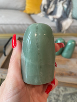 Aventurine verte de forme libre naturelle pierre précieuse pierre polie cristal de forme libre pierre de palmier de guérison grossiste