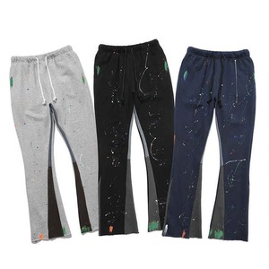 High Quality Men's Fitness <b>Jogger</b> Track Pants Custom <b>Stacked</b> Flare Sweatpants Elastic Mid Casual Flared Flare Style Straight - Product Image 4