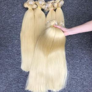 Blonde 613 100% Extensions de cheveux humains vierges droits naturels sans fibre sans enchevêtrement paquets de trame bruts alignés par cuticule - Product Image 1