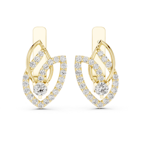 Boucles d'oreilles élégantes en diamant 0.546 CT Brilliant Sparkle Lab Grown 10K-22K Solid Gold IGI Certified Fine Jewelry Everyday Wear - Product Image 1
