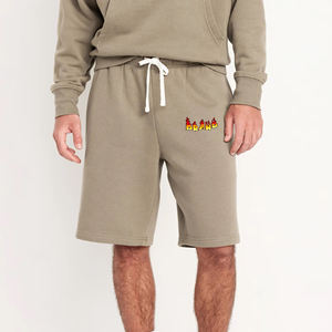 กางเกงขาสั้นตัวยาวแบบฮิปฮอปสำหรับผู้ชายกางเกงขนแกะสั้นสำหรับ400GSM ของผู้ชายพิมพ์ลายโลโก้มีกระเป๋าด้านข้าง - Product Image 4