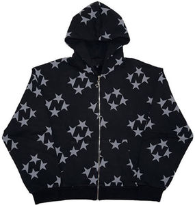 Sweats à capuche pour hommes de qualité supérieure personnalisés, à fermeture éclair, surdimensionnés, épaules tombantes, 100% coton, décontractés, impression personnalisée, sweats à capuche pour hommes - Product Image 2