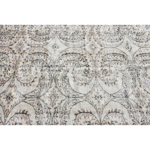 Moderno Beige Marrón 5,6X9,6 pies Alfombra de tejido plano de lana Diseño de retales turcos para decoraciones de sala de estar adolescentes con respaldo de látex - Product Image 5