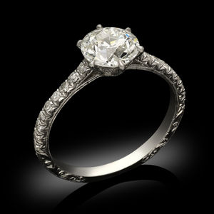 Igi certifié CVD HPHT Lab Grown créé 14k plaqué or massif Solitaire bague en diamant bague de mariage fine pour les fêtes - Product Image 2