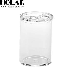 [Holar] Taiwan fait cercle incassable clair 3 fentes porte-brosse à dents en plastique dentifrice pour douche salle de bain - Product Image 1