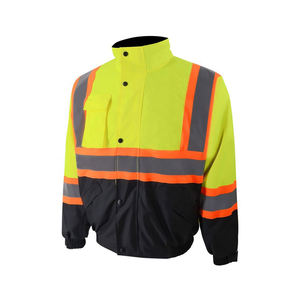 Waterproof Lightweight Canvas <b>Reflective</b> Hi Vis Front Construction Safety <b>Jacket</b> for <b>Men</b> - Product Image 2