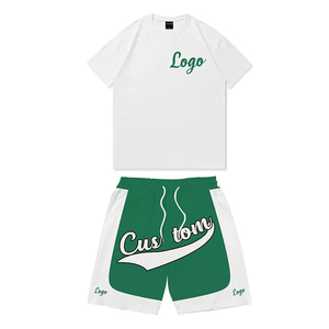 Ensemble de chemises et shorts respirants élégants Ensembles de t-shirts personnalisés 100% coton biologique Imprimé en 3D Nouvel ensemble de shorts d'été pour hommes - Product Image 4