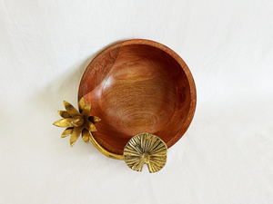 Bol à salade en bois de manguier poli, écologique, fait à la main, motif floral, personnalisable, articles de cuisine, décoration intérieure, artisanat personnalisé - Product Image 3