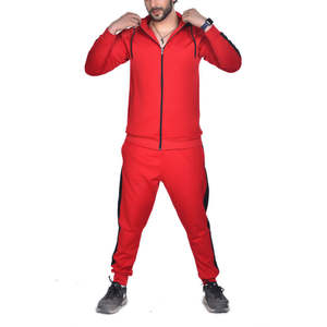 Chándal de algodón 100% para hombre, Sudadera con capucha de retales y pantalones acampanados para correr, conjunto de chándal de invierno - Product Image 4